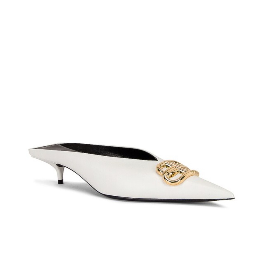 Balenciaga Knife Mules in White